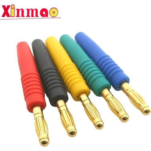 2PCS High quality copper plated 3mm banana male plug lantern banana head 3mm connector