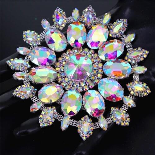 Crystal Trimming Patch For Wedding Evening Dress DecorationNew Design Crystal AB Sew On Rhinestones Welding Applique