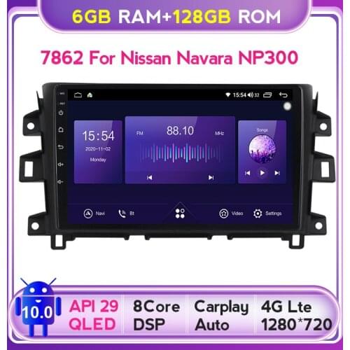 Mekede QLED sreen 6GB+128GB 8 Core Android 10.0 Car Multimedia Player For Nissan Navara Frontier NP300 1280*720 DSP 4G LTE