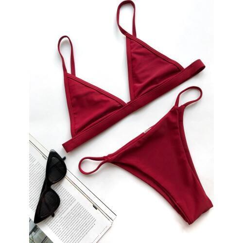 BANDEA Swimwear Female Swimsuit Woman Micro Bikini 2019 Solid Bather Swimwear Separate Swimsuit Swim Suit Sexy Bikini Set