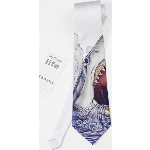 Free shipping casual male MENS Fashion Tie British Van Groom Ceremony Dress Tie Shark Dreamland wedding groom party man 8cm