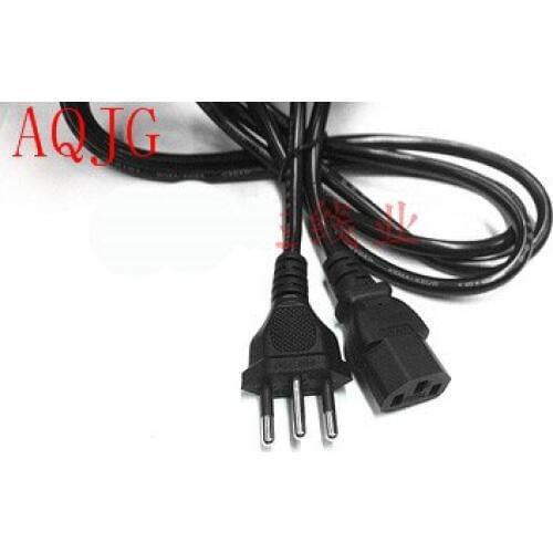 Brazil Swiss 3-Prong AC Power Cord Switzerland 3 pin plug Power Cable 3x075mm 1.8meter AQJG