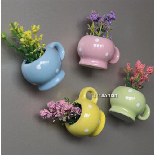 Flower potted green plants refrigerator magnet stickers, flower grass magnet stickers refrigerator side decoration stickers