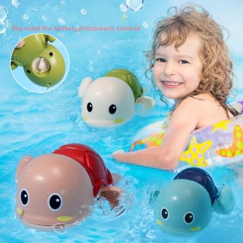 Cute Cartoon Animal Tortoise Classic Baby Water Toy Infant Swim Turtle Wound-up Chain Clockwork Kids Beach Bath Toys Baby Toy