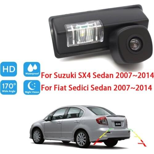 For Suzuki SX4 Sedan 2007~2014 For Fiat Sedici Sedan 2007~2014 Night Vision CCD Full HD Car Reverse Rear View Camera Waterproof