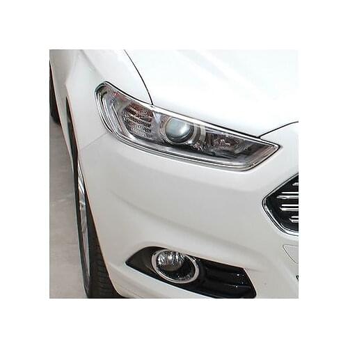 ABS Chrome Front Headlight Head Light Lamp Cover trim for FORD FUSION 2013 2014