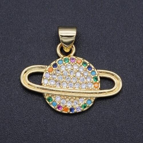 22x20mm 100% CZ Zircon DIY Jewelry Star Galaxy Charm Pendant Wholesale Jewellery Accessories Top Quality