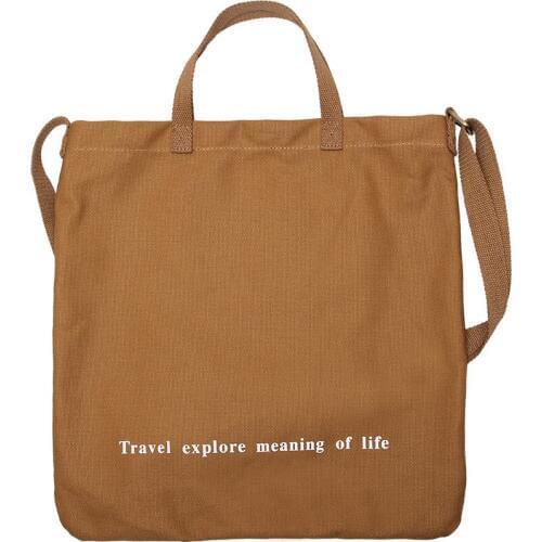 Fashion Womens Canvas Handbag Shoulder Bag Tote Purse Cute Travel Bucket Bag Korean Simple Shoulder Messenger Canvas Bag