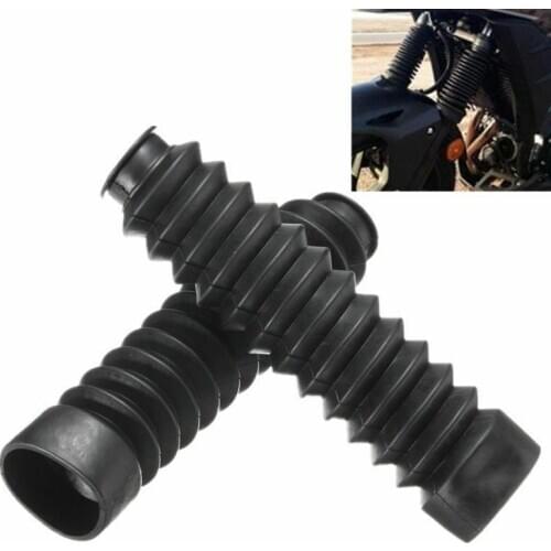 2Pcs Motorcycle Rubber Front Fork Covers Gaiters Boot Shock Absorber Gaiters Covers Gaiters Boot Fork Dustproof Rubber Sleeve