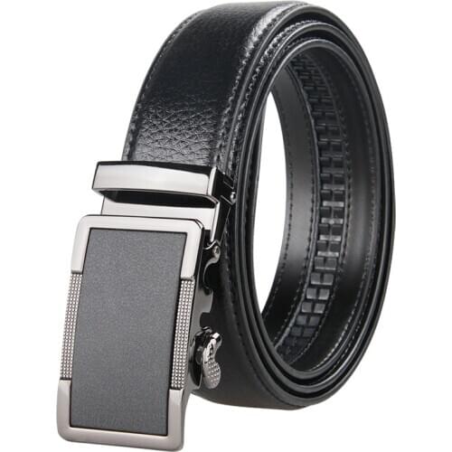 Leather Belts For Men Automatic Belt Male High Quality Leather Belt Men Black Belts 95cm-125cm