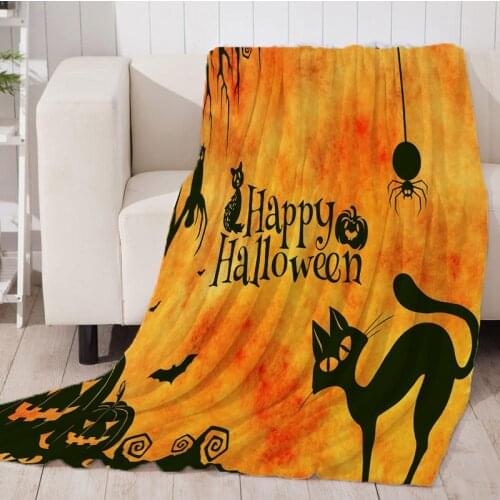 Soft Warm Thicking Blanket for Bed Super Soft Skull Bat Halloween Throw Blanket Art Beach Towel Throw Travel Machine Washable
