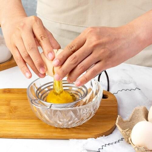 Stainless Steel Creative Long Handle Egg White Egg Yolk Separator Egg Separator Egg Filter Liquid Net Kitchen Gadgets