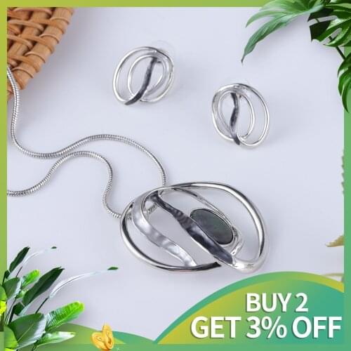 MeiceM Creative Design Shell Necklace Set Trendy Zinc Alloy Jewelry Set Geometric Enamel Necklace Set Gift for Women Girl