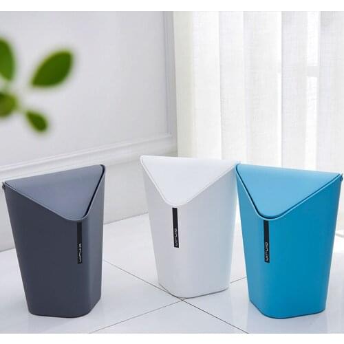 Plastic Mini Trash Can Desktop Waste Bins Home Office Supplies Bathroom Living Room Cleaning Bucket Storage Accessories Supplies