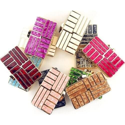 Just Tao! Womans Acrylic Clutch bag for Dinner Ladys Fashion hardware party bag Girls Party Bags Small shoulder Bag JTC003