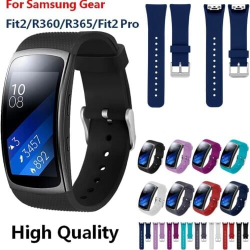 Replacement Wristband For Samsung Gear Fit 2 Pro Band Luxury Silicone Watchband For Samsung Fit2 SM-R360 Strap Anti-lost