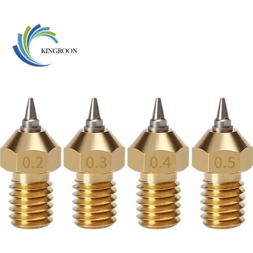 3D Printer Parts M6 V5 V6 Nozzle for E3D 0.2/0.3/0.4/0.5mm Removable Stainless Steel Tips For E3D V6 Hotend Nozzle 1.75mm