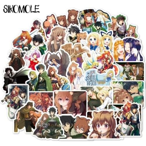 50PCS Tate No Yuusha No Nariagari Japan Anime Stickers Skateboard Suitcase Guitar Luggage Laptop Sticker For Kid Classic Toy F3