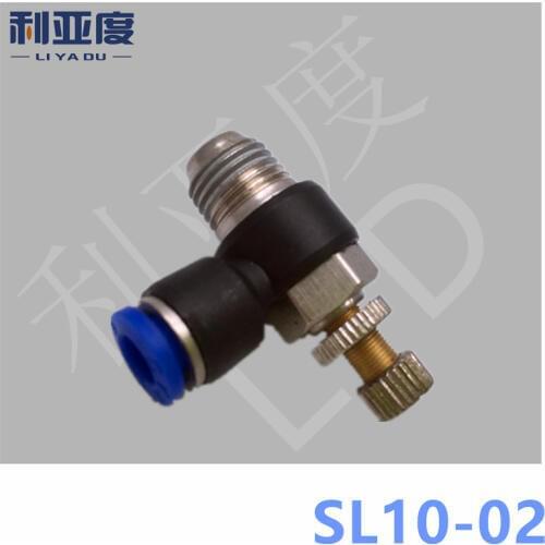 2PCS/LOT SL10-02 Pneumatic quick L type throttle valve pneumatic joint Pneumatic fittings