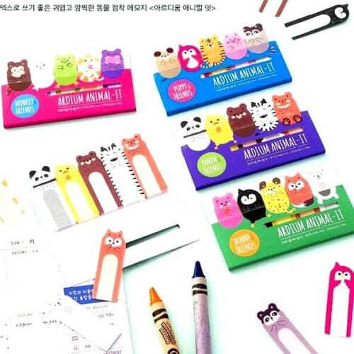 24packs/Lot Chubby Animal Self-adhesive Memo Notepad Writing scratch pad message sticky note office school supplies wholesale