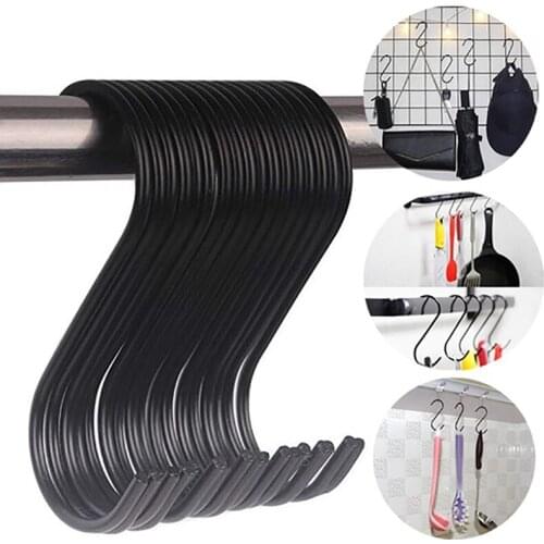 3Pcs Stainless steel S-type door back hook S-hook Nail-free Coat Hook Door Back Hanger