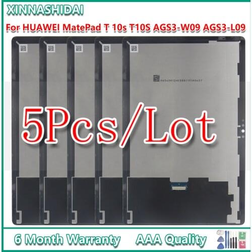 5 Pcs 10.4" LCD For Huawei MatePad T10S AGS3-L09 AGS3-W09 LCD Display Touch Screen Digitizer Assembly Replacement