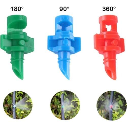 50pcs 90° 180° 360° Angle Simple Refraction Sprinkler Nozzle Head High Quality Garden Fruit Tree Irrigation Misting Nozzle