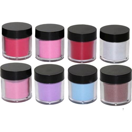 8g/bottle Nail Dipping Powder Dust 8-Colors DIY Manicure Polish Arcrylic Chrome Powder Pigment For Nail Art Glitter Dip Powder