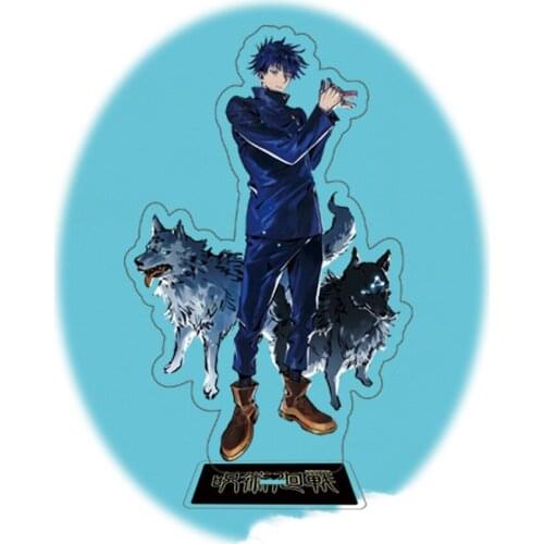 Anime Fushiguro Megumi Big Acrylic Figure Wolf Satoru Stand Model Toys Jujutsu Kaisen Kawaii Accessories For Boys Girls Gifts