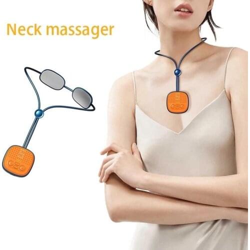 Cordless Neck Massager Mini Intelligent 4D Trigger Point Deep Tissue Massager Guasha Acupoint Stimulator Hot Compress Massage