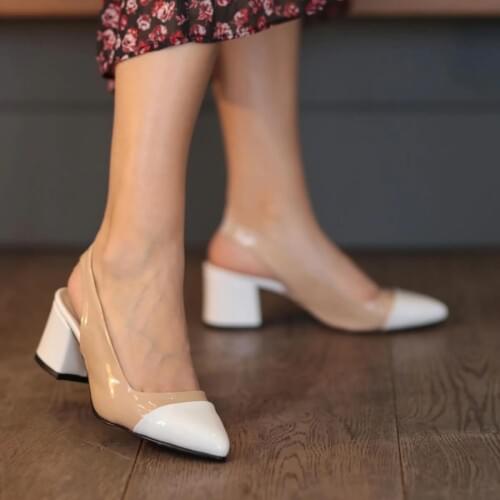 Mio Gusto Brand PAULINA, Brown Color, 5Cm Heel-height, High-Quality Women 's Pumps Shoes