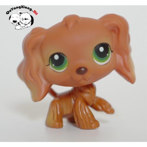 CWG060 Pet Shop Animal Brown Green Eyed Dog Puppy doll action Figure cute puppy