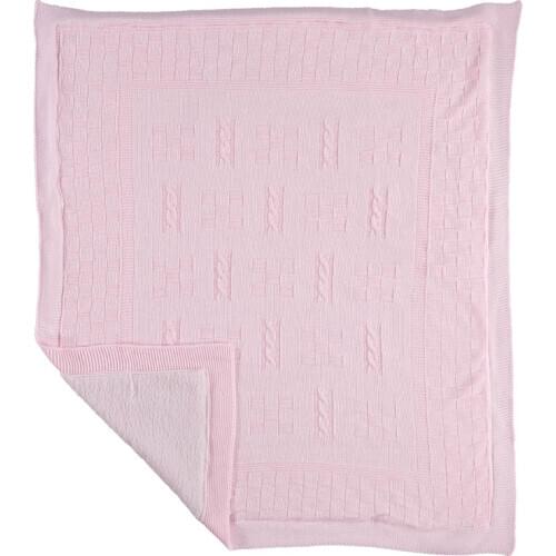 Welsoft Knitwear Baby Blanket is produced with a honeycomb themed tricot on one side. The inner part of our blanket is made of