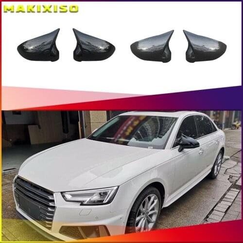 For Audi A4 A5 B9 Side Mirror Caps (Carbon Look) 2017 2018 2019 S4 S5 RS5 allroad Quattro replace Covers
