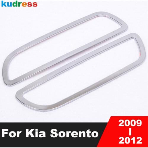 For KIA Sorento 2009 2010 2011 2012 Stainless Steel Car Rear Fog Light Cover Trim Tail Foglight Lamp Frame Exterior Accessories