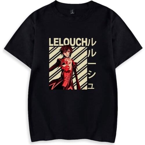 Summer Adventure Japanese Anime Short Sleeve T Shirt Men Women Code Geass Harajuku T-Shirts