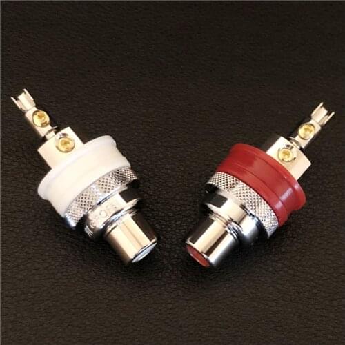 GAOFEI - High End Performance RCA Sockets Pure Copper Center Conductor - Rhodium-Plated 4pcs-Set