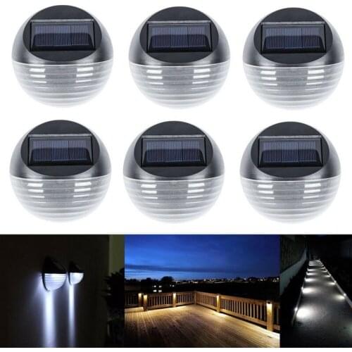 Hot sale solar garden light rechargeable garden wall light white 2LED staircase stair light Christmas landscape wall decoration