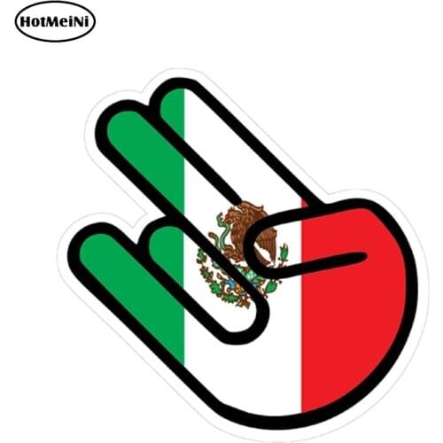 HotMeiNi 12cm x 12cm JDM Shocker with Mexican Flag Wakaba Leaf Funny Decal Sticker Waterproof 3D Car Styling