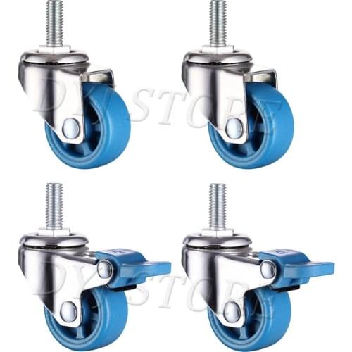 1/1.25/1.5/2 Inch 360 Degree Swivel Caster Wheels Wear-resistant Nylon Wheels For Shopping Cart Trolley Locking caster wheels