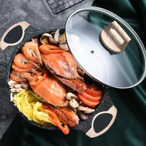 Instant pot Aluminum Alloy 24cm soup pot non-stick porridge stew household gas stove electromagnetic oven noodle