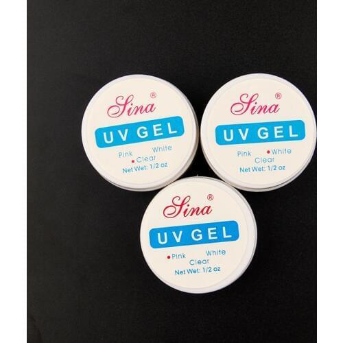 1 Box Pink White Clear Transparent 3 Color Options UV Builder Glue Nail Art Tips Nail Manicure Extension Design Decoration Glue