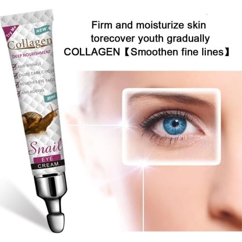 Collagen Snail Eye Cream Firming Anti-wrinkle Remover Dark Circles Against Puffiness And Bags Moisturizing Eye Skin Care