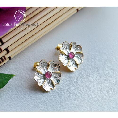 Lotus Fun Moment Earrings With Stones