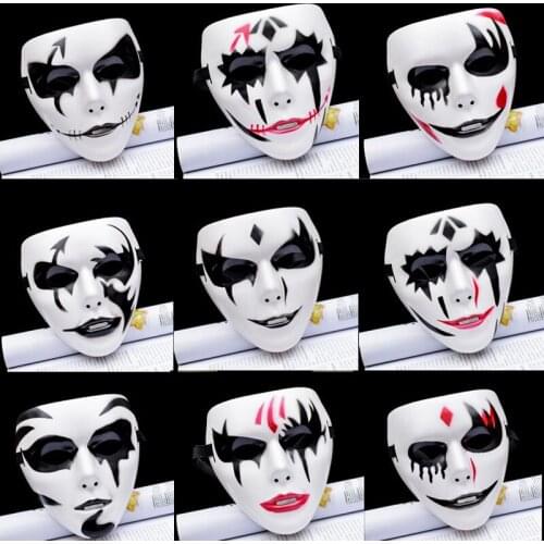 Ghost step hip hop masquerade halloween mask male clown horror grimace adult hand-painted mask