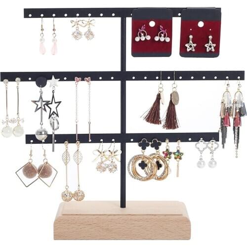 Fashion 52 Hook Earring Jewelry Organizer Earring Organizer Hanging Holder Necklace Display Stand Box Holder Rack Jewelry Hanger