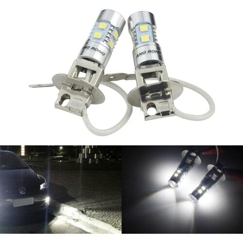 ANGRONG 2x H3 453 Bulb High Power LED Projector Headlight Fog Light Daytime Running Light DRL White(CA305)