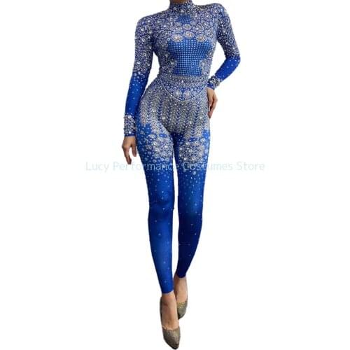 New Atlantis pants full diamond 3D printing tights Night Club Bar Party gogo performance clothes