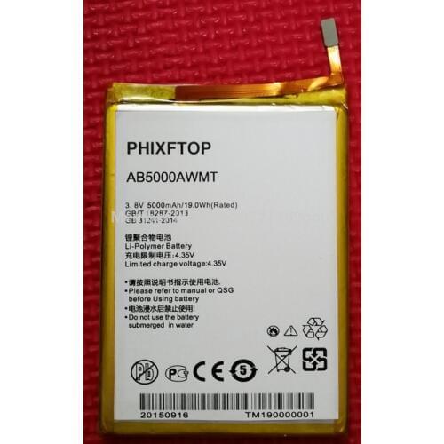 PHIXFTOP original battery For highscreen power five evo cellphone 5000mAh battery for Mobile phone