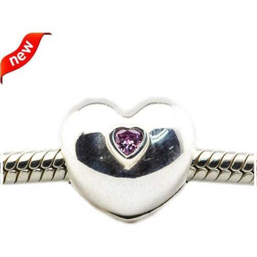 2016 Autumn DIY Fits Original Bracelets Steady Heart Clips Silver Beads 100% 925 Sterling Silver Charms DIY Jewelry EMOSAN
